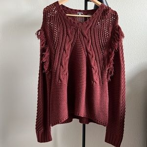 Charlotte Russe NWOT Fringe Pullover Sweater